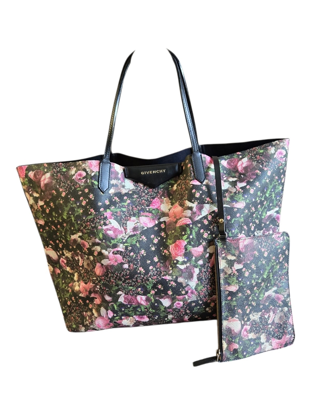 Givenchy Floral Print Women's Tote Bag in Pink and Black